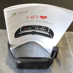 NEVER WORN-3 SPLUS HR Activity Tracker -With Heart Rate Monitor/Original Booklet